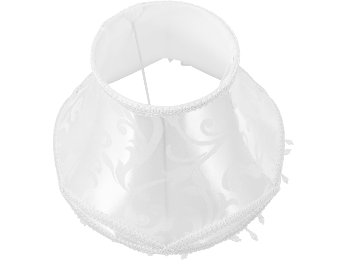 Abajur De Mesa Em Tecido Branco Para Quarto.