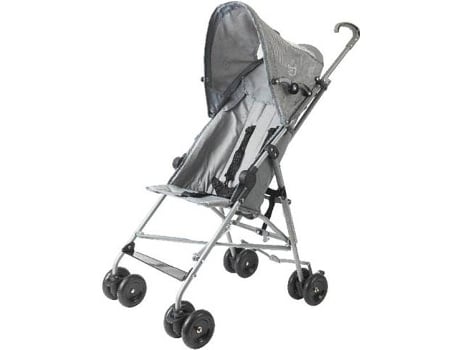 Carrinho de Bebé Individual HAPPY BEAR Individual De Passeio Com Capota Cinzento (45 x 92 x 63 cm)