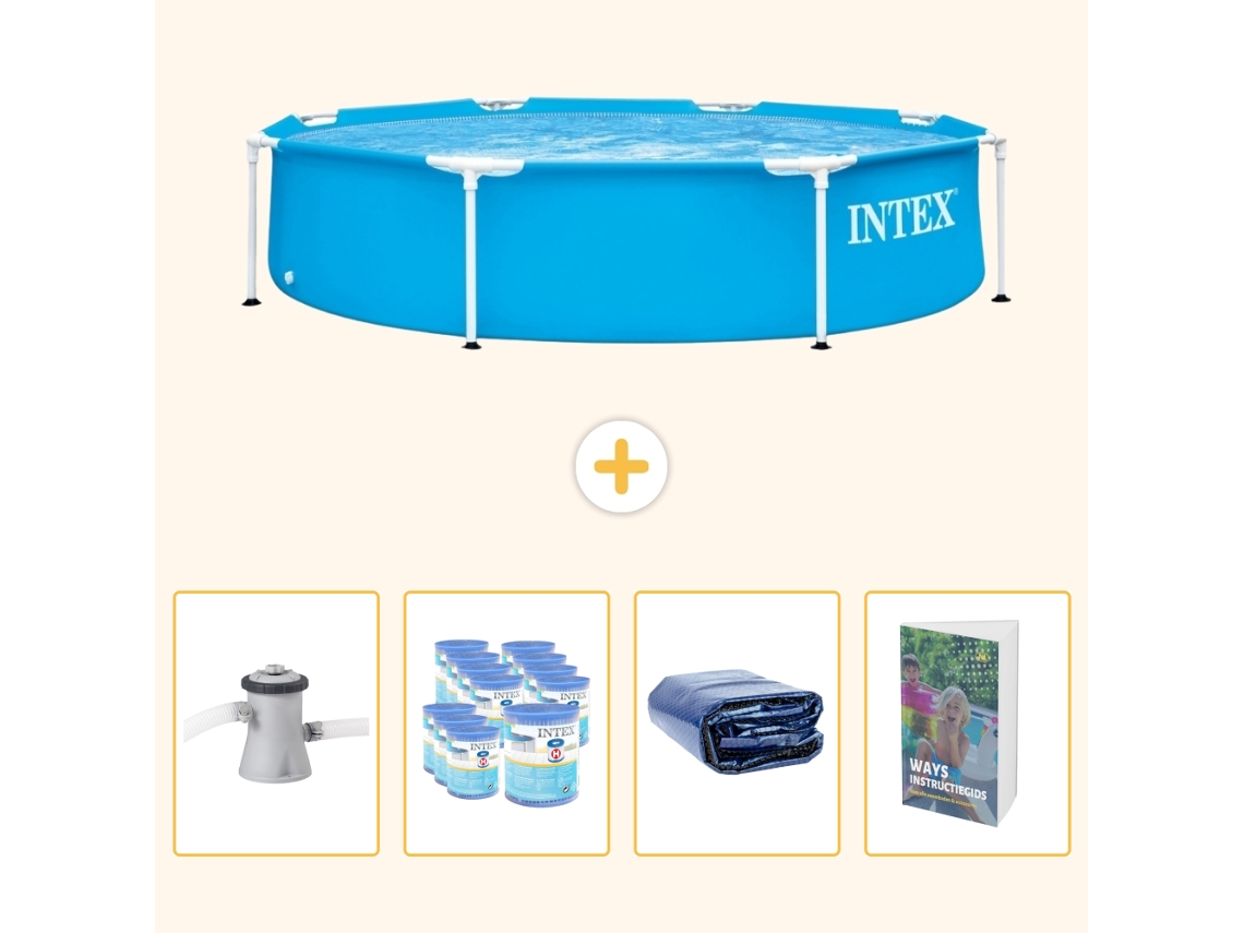 Piscina com Estrutura Redonda 244x51 Cm 5 peças Scb118 INTEX