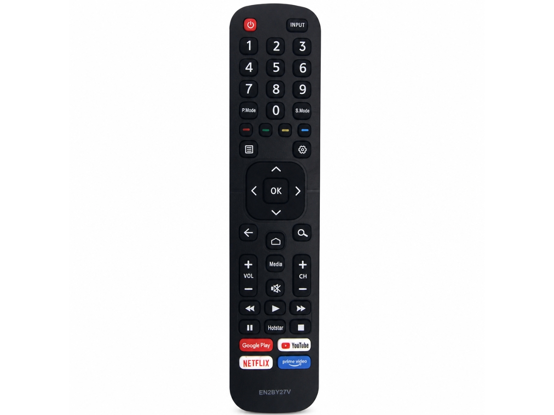 Comando À Distância Para Tv Compatível Com Hisense En2by27v, Com Botões Netflix, Youtube E Prime Video