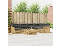 Vidaxl Conjunto De Sofás Para Exterior 6 Unid. Branco E Antracite