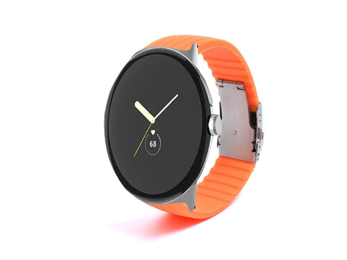 Bracelete Silicone Líquido para Google Pixel Watch Laranja