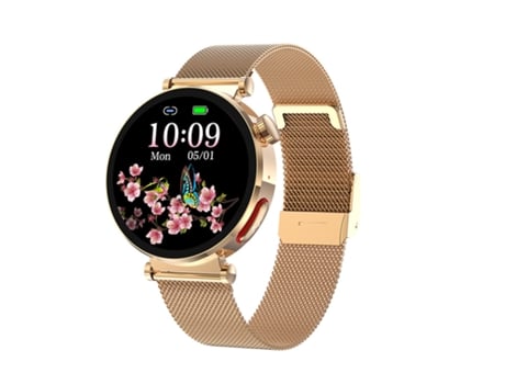 Smart Watch Et490 Chamada Bluetooth de 1 27 Polegadas Aço Dourado GODTVAGT