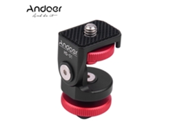 2026 adaptador de Zapata Caliente Y Fría para Monitor, Luz Led Y Montaje Ajustable Con Tornillo 1/4"