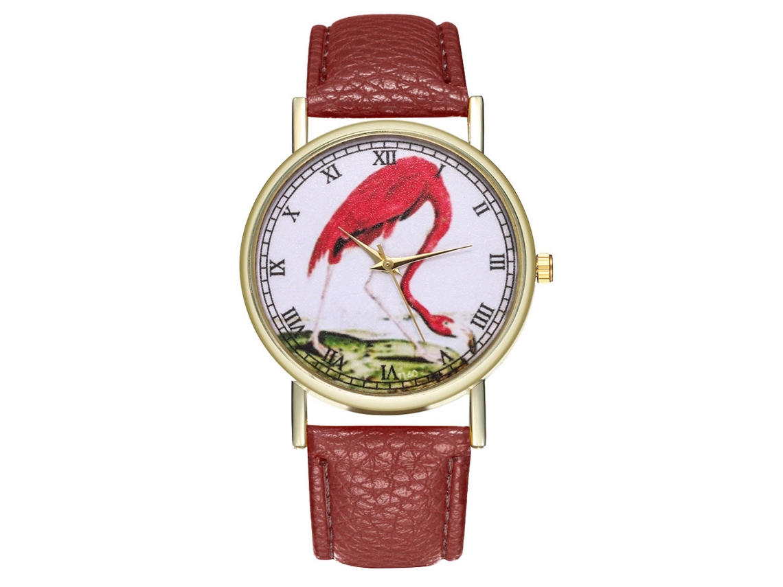 Reloj De Pulsera De Cuero Quartz Analógico Redondo Para Hombre Y Mujer Zhoulianfa (café)