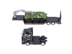 Primerox brinquedo de Reboque Platô Militar com Carro Blindado Detachável Colecionável Verde para Meninos