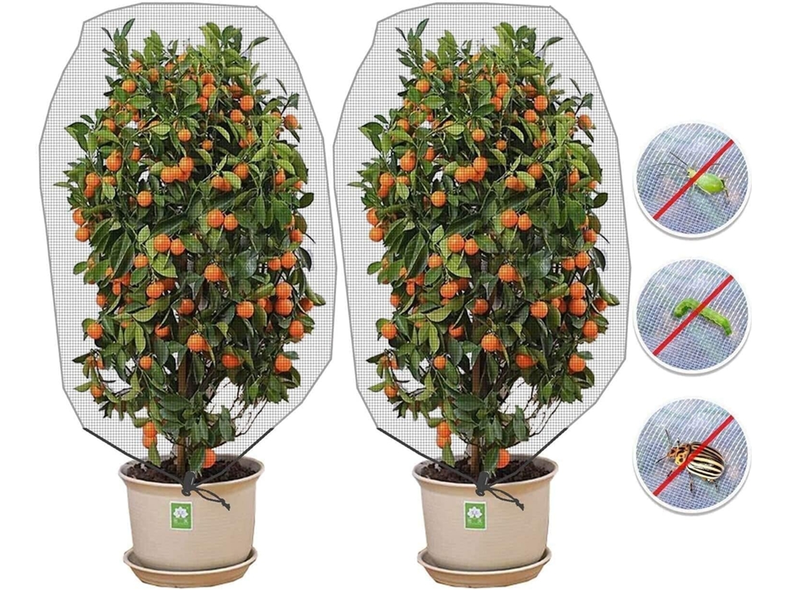 Rede De Malha De Jardim Para Plantas, Material Durável Com Design De Cordão Para Fácil Uso, Cobertura De Plantas Reutilizável Para Proteger Árvores Fr