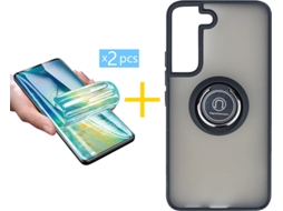 Capa + 2 Películas para Samsung Galaxy S22 Plus 5G SKYHE Preto