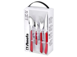 Amefa Conjunto de talheres 24 pcs Eclat vermelho