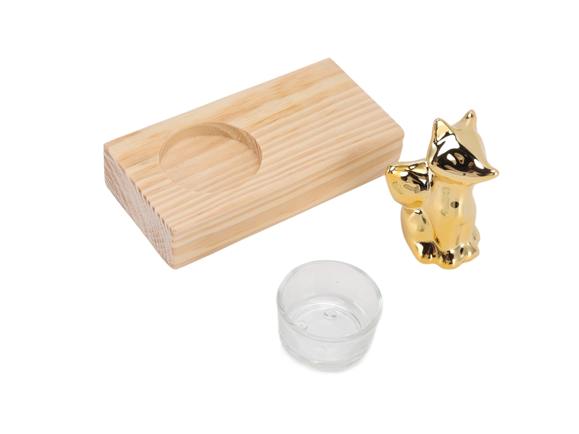 Porta Velas LAXISCREED Decorativo Romântico Dourado