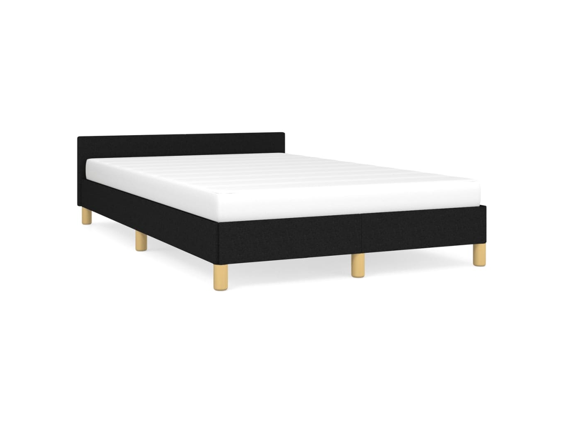 Bed Frame, Bed Frames Vidaxl Preto Tecido (120 X 190 Cm)