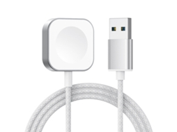 Carregador Magnético Sem Fio De Carga Rápida Com Interface Usb Para Apple Watch Series 2 Prata