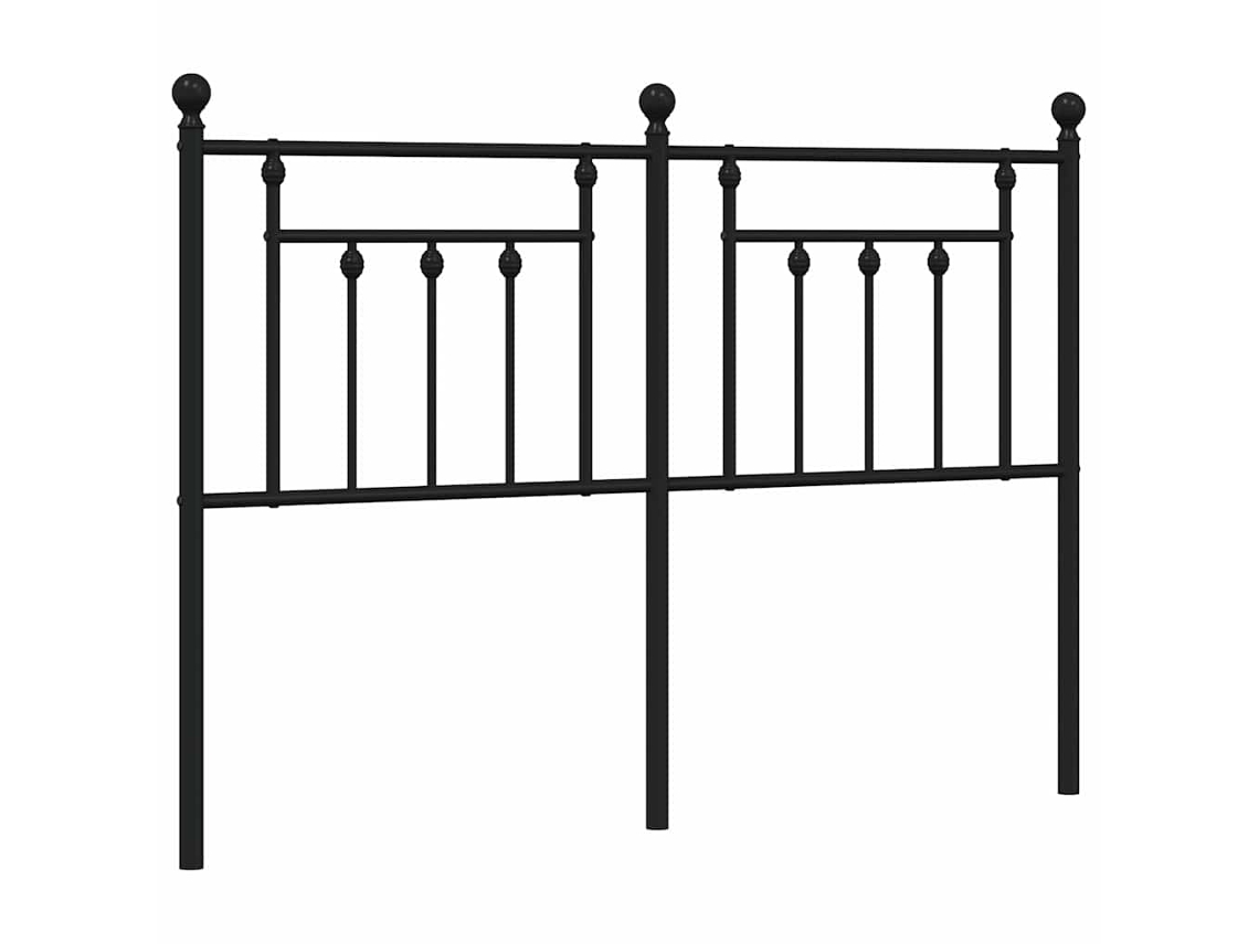 Headboard, Headboards Vidaxl Preto Aço (135 Cm)