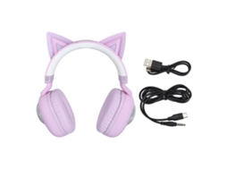 Fones de Ouvido Bluetooth para crianças com luz RGB e som seguro EOOCOO
