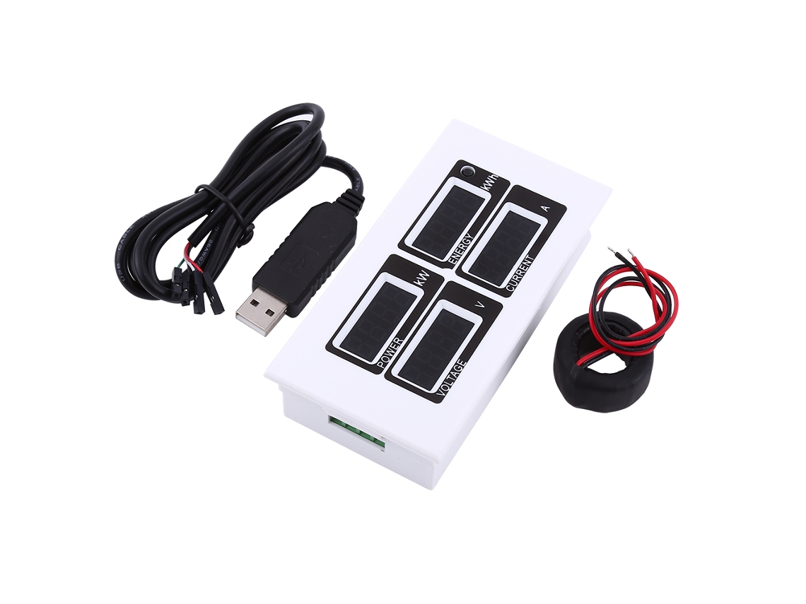 Multímetro Monitor Ac 80-260v/100a Corrente Tensão Ct Usb