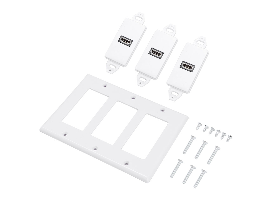 Painel estilo americano (3 interfaces HDMI, dimensões: 16,5 x 11,5 cm)
