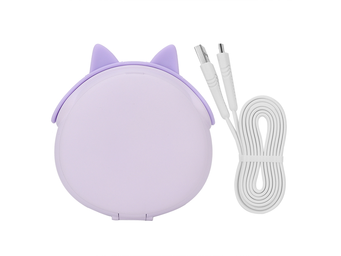 Carregador Portátil Usb Com Banco De Energia Espelho Maquiagem Luzes