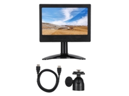 Monitor De Pc Multifuncional 7 Polegadas 1024x600 16:9 Com Entrada Hdmi/vga/av E Suporte