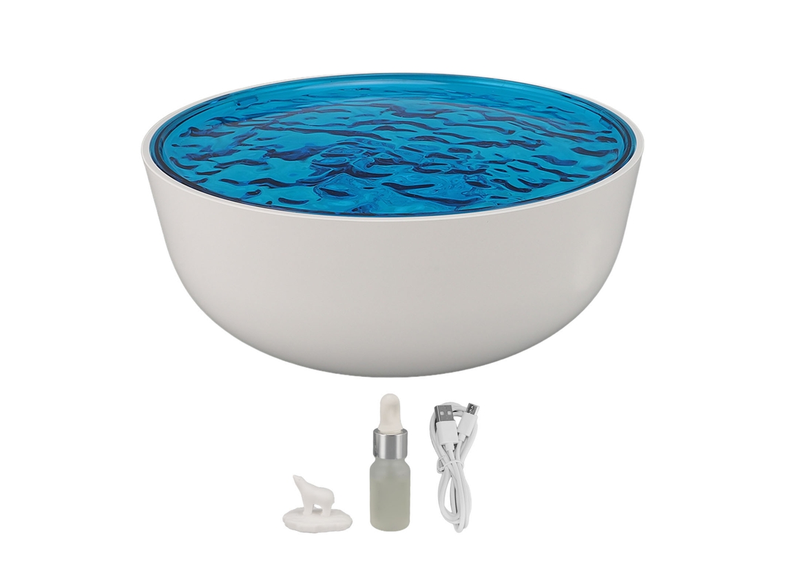 Projetor de Luz Noturna 4 em 1 com Alto falante Bluetooth 5.3 Difusor Aromaterapia e Ruído Branco Azul | S/MARCA
