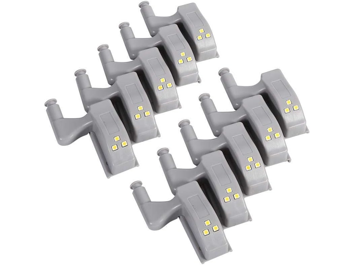 Conjunto de 10 Luzes Led com Sensor Dobradiça para Armários Cozinha BRILVIBERA