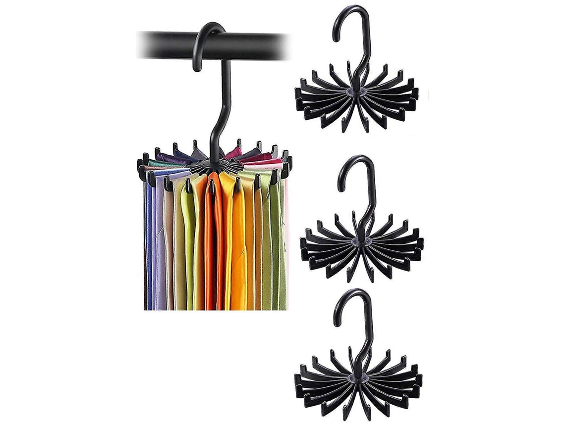 Cabides 3 Peças, Plástico, Preto Elysve