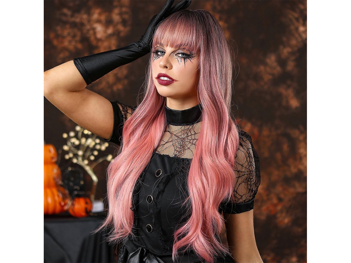 Peruca Feminina para Cosplay, Uso Diário em Festas, com Cachos Realistas e Aparência Natural. Ondulada e Realista. TAISHENGDA