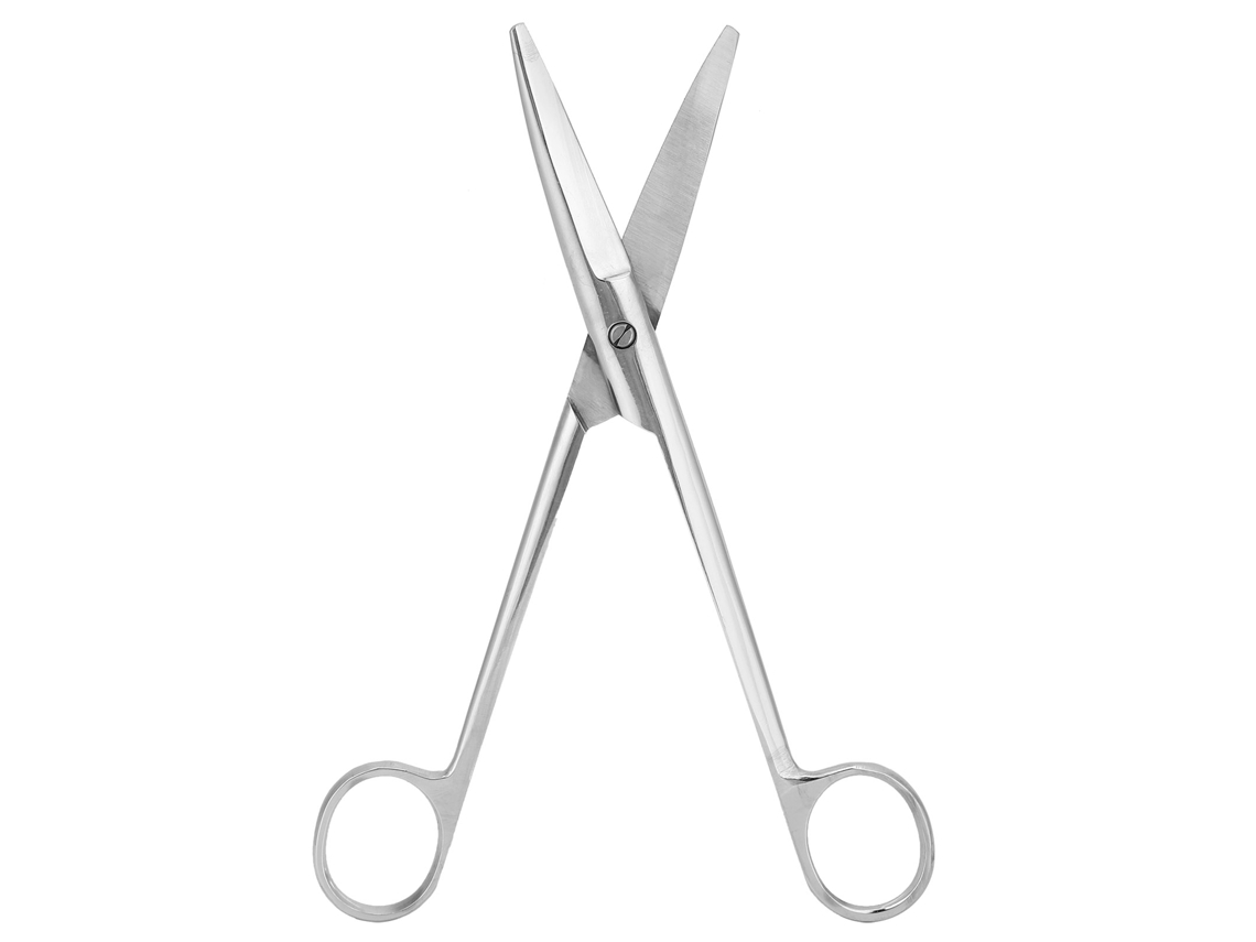 Tesoura Veterinária de aço inox, curva, 18cm, para animais e casa | MARCA