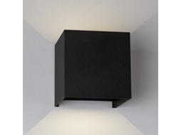 Luminária de parede LED para exterior 2x5w 100lm/w Ip65 Preto 4000k Ho Apl06 Ip65 Bw Greenice