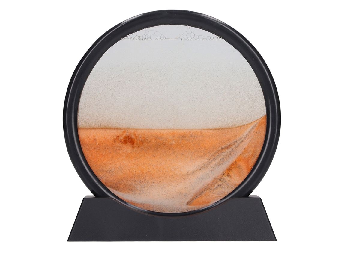 Primerox quadro de Arte de Areia Móvel 3d 7 Polegadas Paisagem Marinha Decorativa Amarela