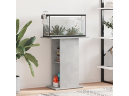 Vidaxl Suporte Para Aquário 60,5x36x72,5 Cm, Concreto, Cinza, Madeira Projetada