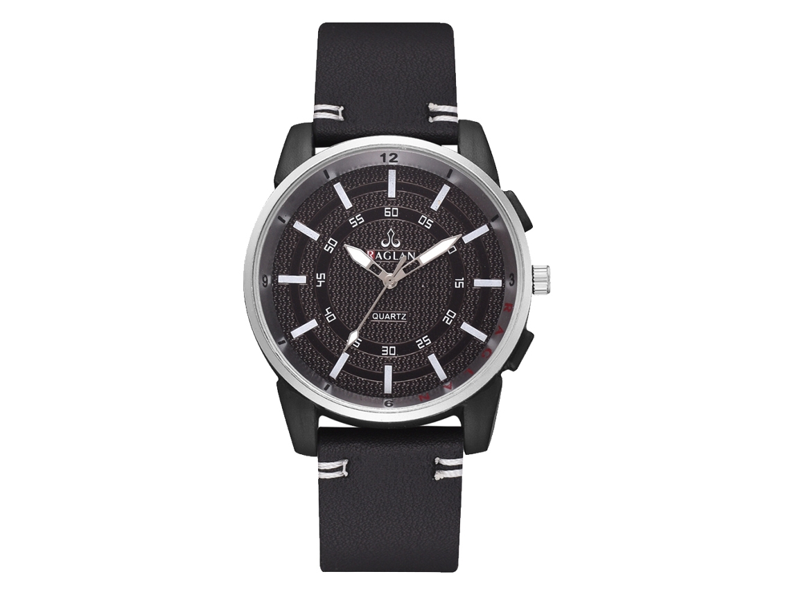 Relógio Analógico de Quartzo com Pulseira de Couro Pu Estilo Simples Masculino