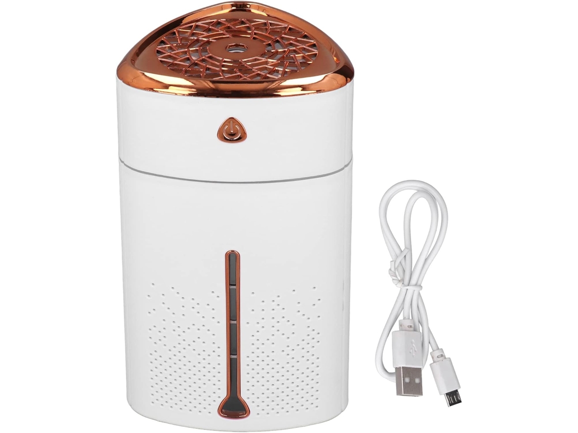 Umidificador De Mesa Branco, 1000 Ml, Alimentado Por Usb, Com Névoa Fria