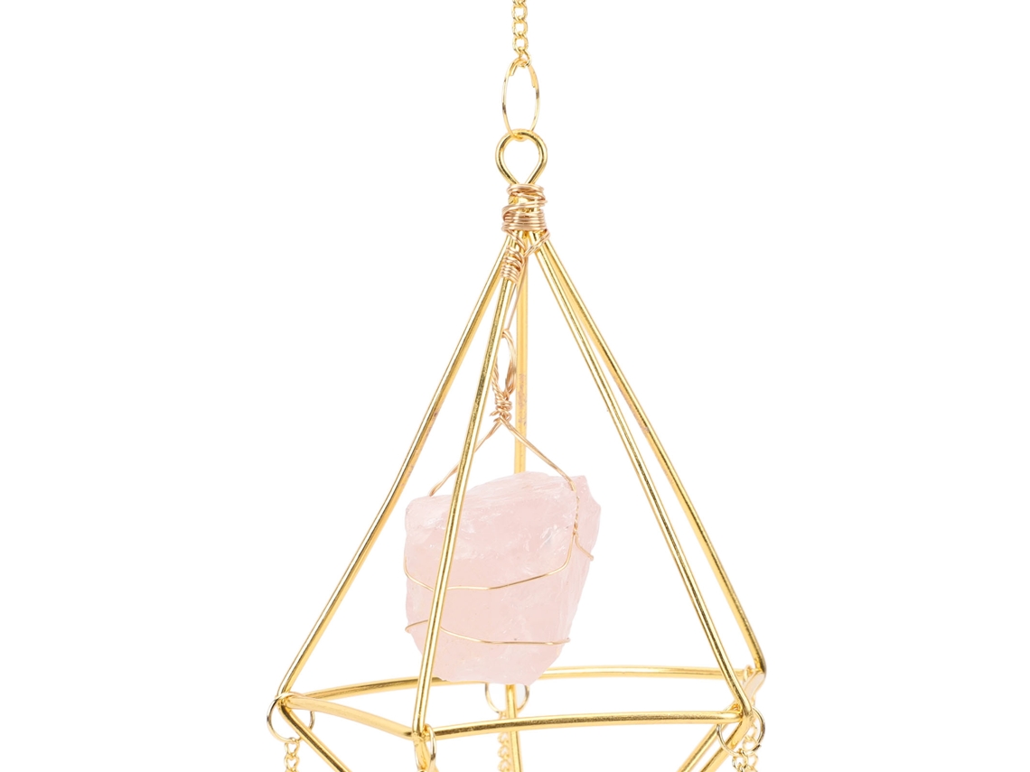 Primerox campainha de Vento Lua com Cristal Colorido Decoração Pendente Jardim Casa Casamento