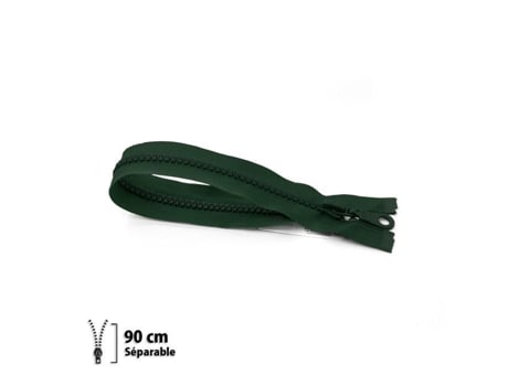 Zipper Eclair Z54 6mm Separável Verde Líquen 90 Cm