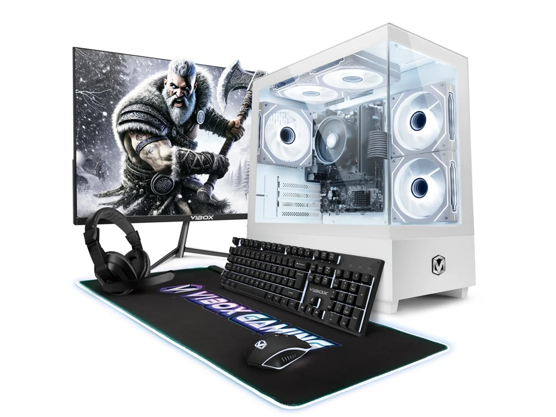 Vibox I-54 Gaming Pc Completo • 22'' Monitor • Amd Ryzen 3 32g 4, Ghz • Radeon Vega 8 • 16 Gb Ram • 48 Gb Ssd • Windows 11 • Wifi