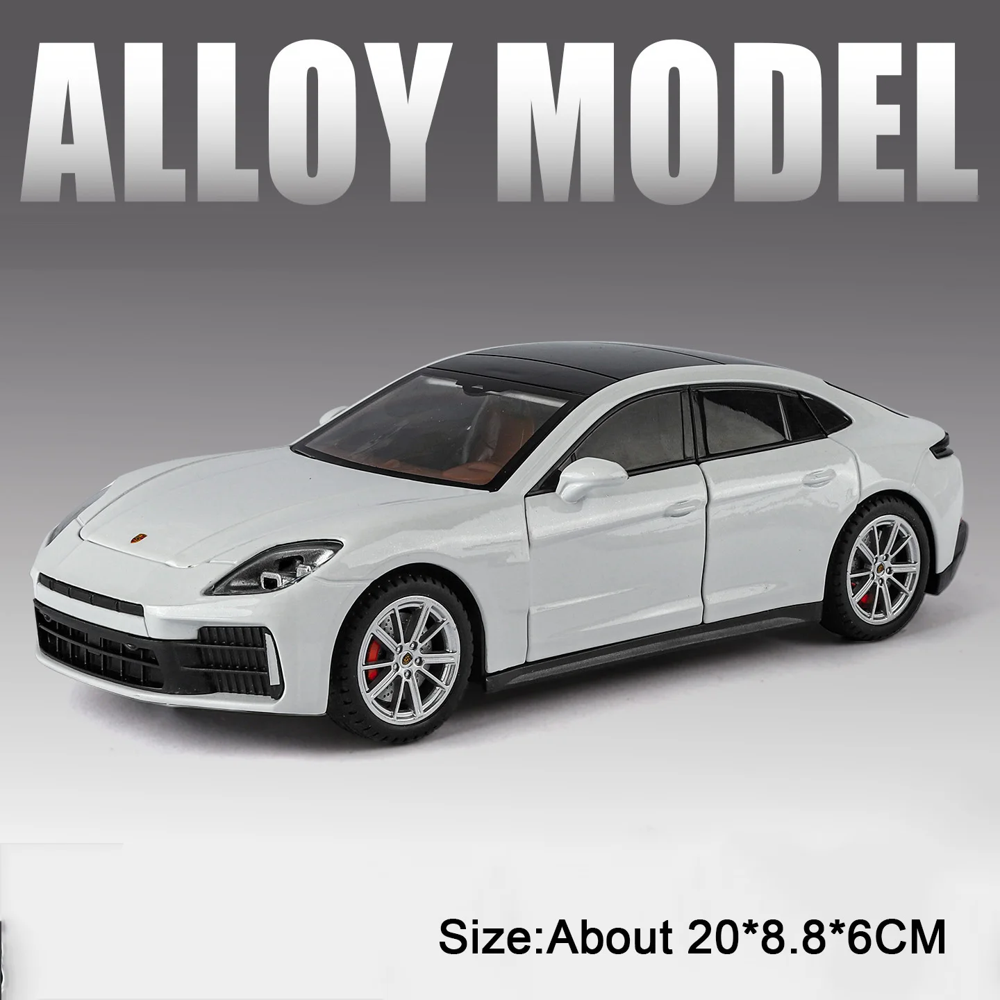 (branco Panamera) 1:24 - Miniatura De Carro Em Liga Metálica - Item De Colecionador
