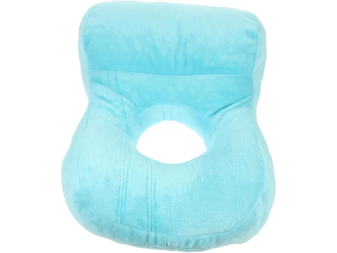 Travesseiro Ergonômico de Espuma Viscoelástica Azul para Cochilos, Ideal Escola e Escritório. CHABERLU