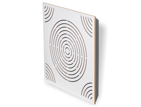 Circulo - Madeira Painel perfurado - Branco