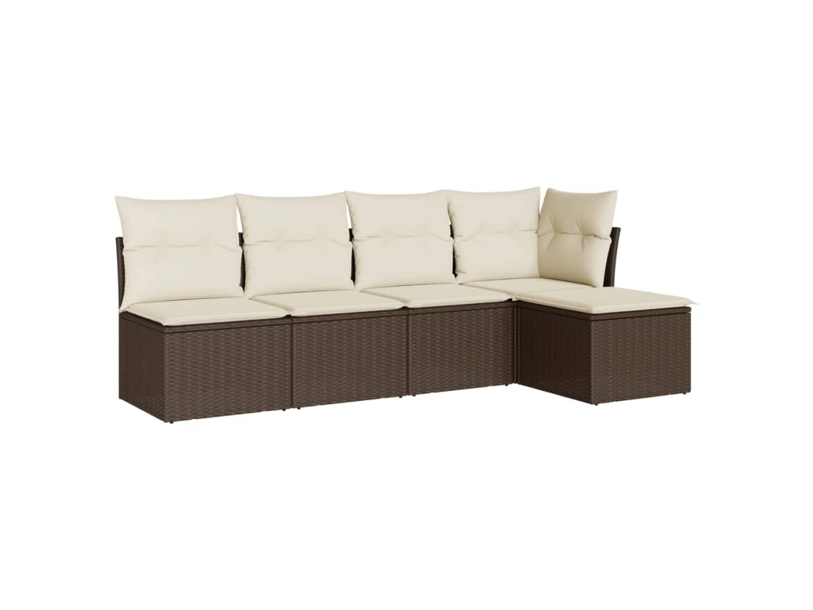Garden Sofa Set, Garden Sofa Sets Vidaxl Marrom Rattan / Vime (n/a)