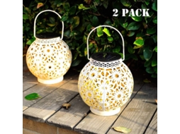 Lâmpadas Solares Exteriores, Lanternas Suspensas De Jardim Para Pátio, Jardim, Mesa Decorativa Metálica Impermeável