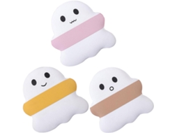 Conjunto De 3 Esponjas De Maquiagem Ghost Em Poliuretano Hidrofílico Para Pó.