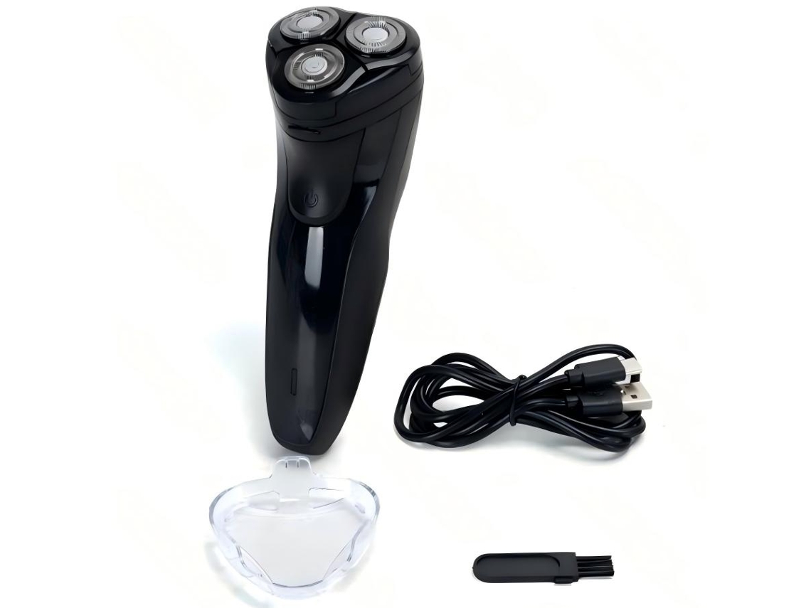 Razão Elétrico Masculino com Três Cabeças Flutuantes 3d, Potência de 5w, Recarregável Via Usb com 500mah, com Aparador SINI TECH STORE