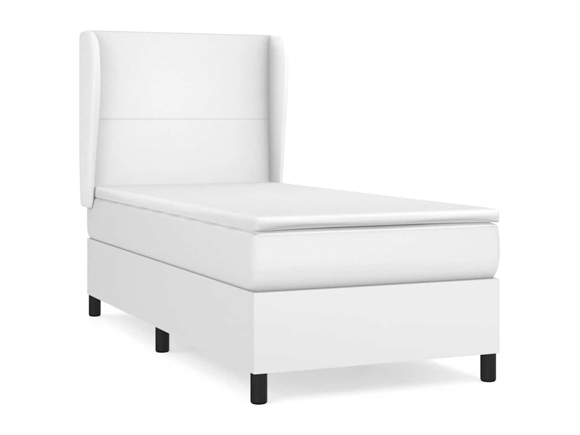 Box Spring Bed, Box Spring Beds Vidaxl Branco Couro Artificial (100 X 200 Cm)