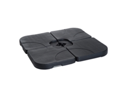 Base Para Chapéu De Sol De 4 Peça Hdpe Cor Preto 50x50x7,5cm Outsunny