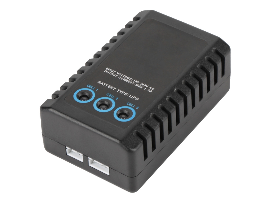Adaptador de carregamento balanceado de bateria de lítio de plástico de 20 W para modelos de aeronaves AC/Com/Cabo.