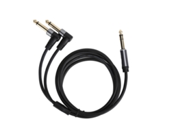 Cabo Adaptador Estéreo 6.35mm para Mono, Macho para Macho, 1.5m, Splitter, Áudio | S/MARCA