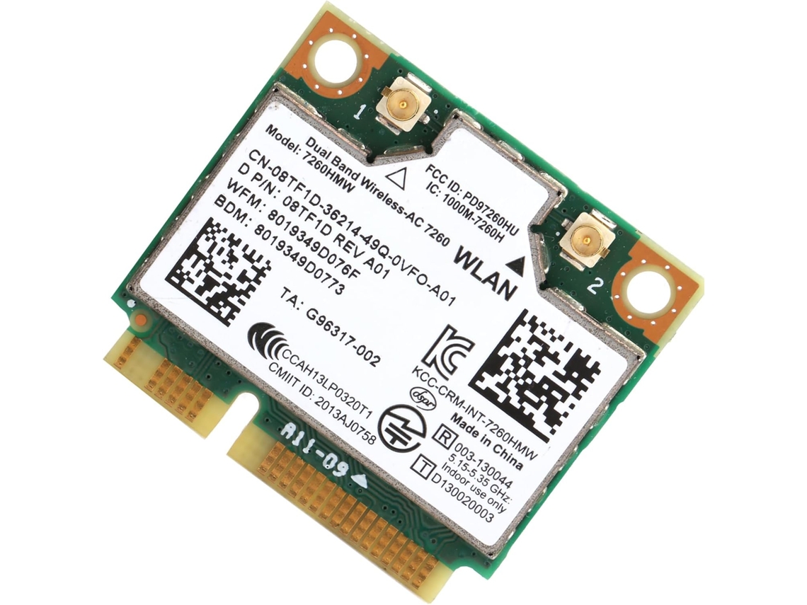 Placa De Rede Wi-fi Sem Fio Com Interface Bt 4.0, Mini Pci-e, Módulo
