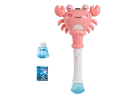 Varinha De Bolhas Caranguejo Musical Com Luzes Máquina Automática Portátil Brinquedo Presente Para Crianças Meninas Meninos