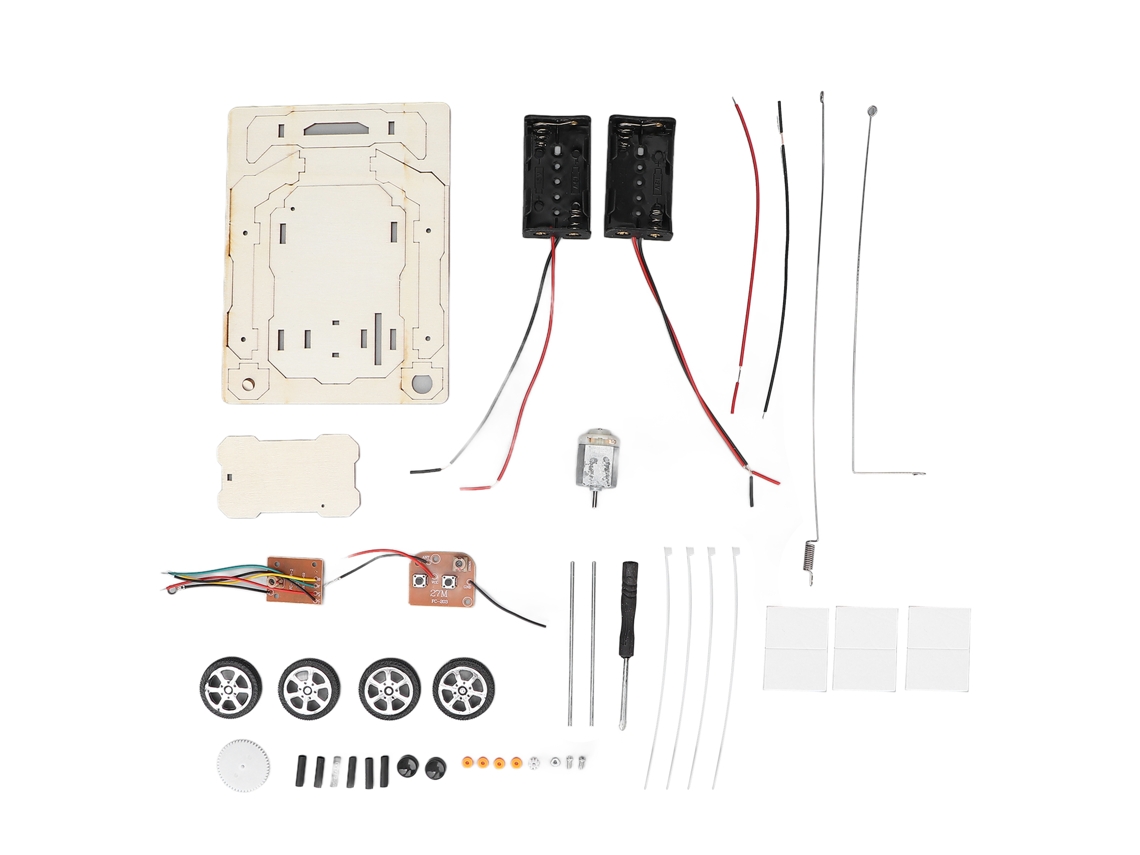 Rebe-kit De Carro De Controle Remoto Sem Fio Diy De Madeira Para Crianças, Meninas, Adolescentes E Adultos - Modelo Rc