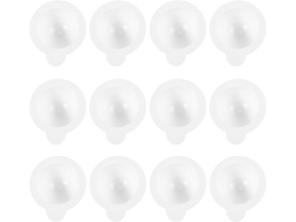 Conjunto De 20 Copos De Amostra Reutilizáveis Em Plástico Branco
